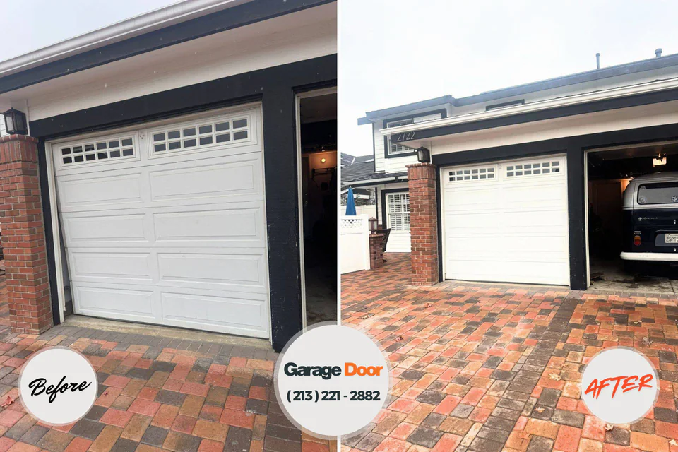 Before and after: garage door repair Ramapo College of New Jersey, NJ